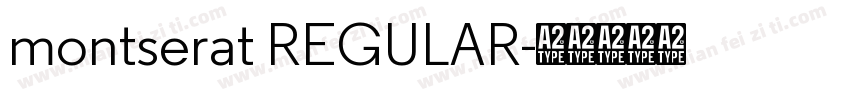 montserat REGULAR字体转换